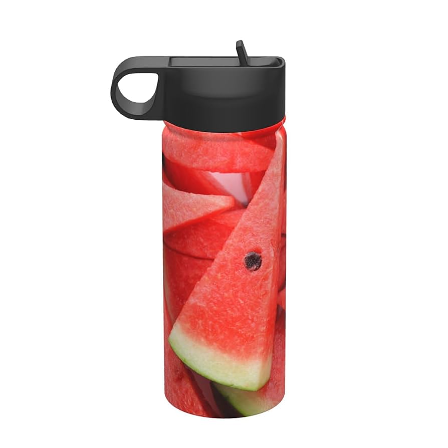 Amazon｜西瓜柄 スイカ柄 すいか柄 水筒 スポーツボトル 魔法瓶